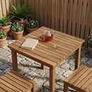 Bordplade 50 x 50 x 3,5 cm Firkantet Massiv Teaktræ Naturfarvet