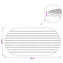 Bordplade 80 x 40 x 3,5 cm Oval Massiv Teaktræ Naturfarvet