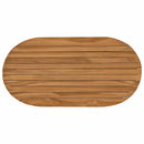 Bordplade 80 x 40 x 3,5 cm Oval Massiv Teaktræ Naturfarvet