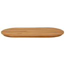 Bordplade 90 x 45 x 3,5 cm Oval Massiv Teaktræ Naturfarvet