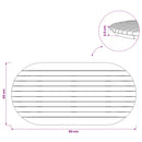 Bordplade 90 x 45 x 3,5 cm Oval Massiv Teaktræ Naturfarvet