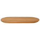 Bordplade 100 x 50 x 3,5 cm Oval Massiv Teaktræ Naturfarvet