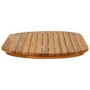 Bordplade 100 x 50 x 3,5 cm Oval Massiv Teaktræ Naturfarvet