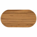 Bordplade 100 x 50 x 3,5 cm Oval Massiv Teaktræ Naturfarvet