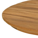 Bordplade 110 x 55 x 3,5 cm Oval Massiv Teaktræ Naturfarvet