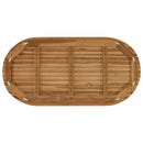 Bordplade 110 x 55 x 3,5 cm Oval Massiv Teaktræ Naturfarvet