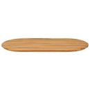Bordplade 110 x 55 x 3,5 cm Oval Massiv Teaktræ Naturfarvet