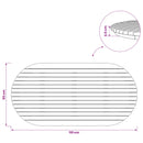 Bordplade 110 x 55 x 3,5 cm Oval Massiv Teaktræ Naturfarvet