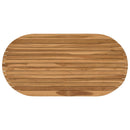 Bordplade 110 x 55 x 3,5 cm Oval Massiv Teaktræ Naturfarvet