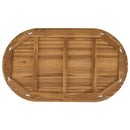 Bordplade 120 x 70 x 3,5 cm Oval Massiv Teaktræ Naturfarvet