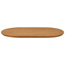 Bordplade 120 x 70 x 3,5 cm Oval Massiv Teaktræ Naturfarvet