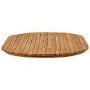 Bordplade 120 x 70 x 3,5 cm Oval Massiv Teaktræ Naturfarvet