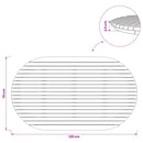 Bordplade 120 x 70 x 3,5 cm Oval Massiv Teaktræ Naturfarvet