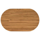 Bordplade 120 x 70 x 3,5 cm Oval Massiv Teaktræ Naturfarvet