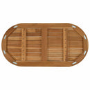 Bordplade 80 x 40 x 2,5 cm Oval Massiv Teaktræ Naturfarvet