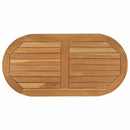 Bordplade 80 x 40 x 2,5 cm Oval Massiv Teaktræ Naturfarvet