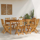 Udendørs Bistro Stole 8 pcs Naturfarvet 40 x 42 x 85 cm