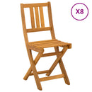 Udendørs Bistro Stole 8 pcs Naturfarvet 40 x 42 x 85 cm