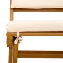 Udendørs Bistro Stole med pude 6 pcs Cremehvid 38 x 46 x 85 cm