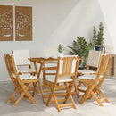 Udendørs Bistro Stole med pude 6 pcs Cremehvid 38 x 46 x 85 cm