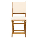Udendørs Bistro Stole med pude 6 pcs Cremehvid 38 x 46 x 85 cm