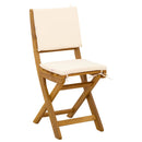 Udendørs Bistro Stole med pude 8 pcs Cremehvid 38 x 46 x 85 cm