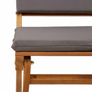 Udendørs Bistro Stole med pude 8 pcs Mørkegrå 38 x 46 x 85 cm