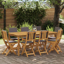 Udendørs Bistro Stole med pude 8 pcs Mørkegrå 38 x 46 x 85 cm