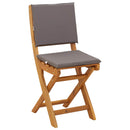 Udendørs Bistro Stole med pude 8 pcs Mørkegrå 38 x 46 x 85 cm