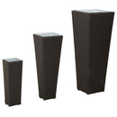 Udendørs Sæt 3 pcs Sort Metal