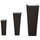 Udendørs Sæt 3 pcs Sort Metal