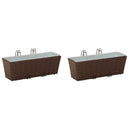 Gelænder 2 pcs 50 x 17 x 17 cm Metal