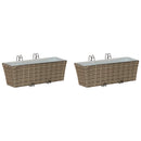 Gelænder 2 pcs 50 x 17 x 17 cm Metal