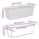 Gelænder 2 pcs 50 x 17 x 17 cm Metal