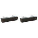 Gelænder 2 pcs 80 x 17 x 17 cm Metal