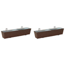 Gelænder 2 pcs 80 x 17 x 17 cm Metal
