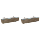 Gelænder 2 pcs 80 x 17 x 17 cm Metal