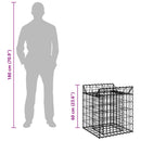Gabion højbed Sølv