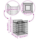 Gabion højbed Sølv