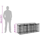 Gabion højbed Sølv