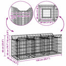 Gabion højbed Sølv