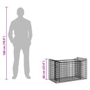 Gabion højbed Sølv