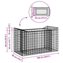 Gabion højbed Sølv
