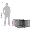 Gabion højbed Sølv
