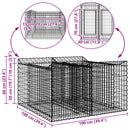 Gabion højbed Sølv