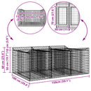 Gabion højbed Sølv