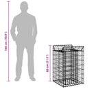 Gabion højbed Sølv