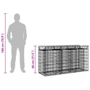 Gabion højbed Sølv