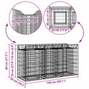 Gabion højbed Sølv