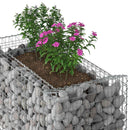 Gabion højbed Sølv